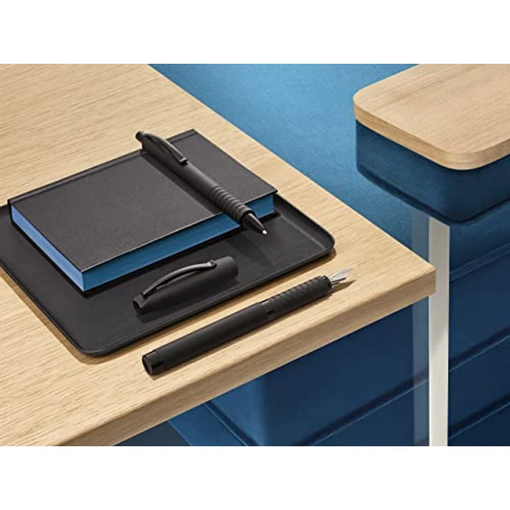 Faber-Castell Füllhalter Essentio Aluminium F, Edelstahlfeder, Tintenpatrone schwarz, schwarzer Schaft – Bild 10