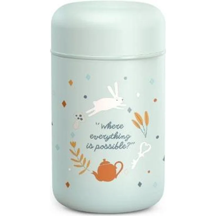 Suavinex Babynahrungsbehälter Iso 350ml Wonderland, Thermosbehälter in Blau mit Temperaturhaltung bis zu 6 Stunden