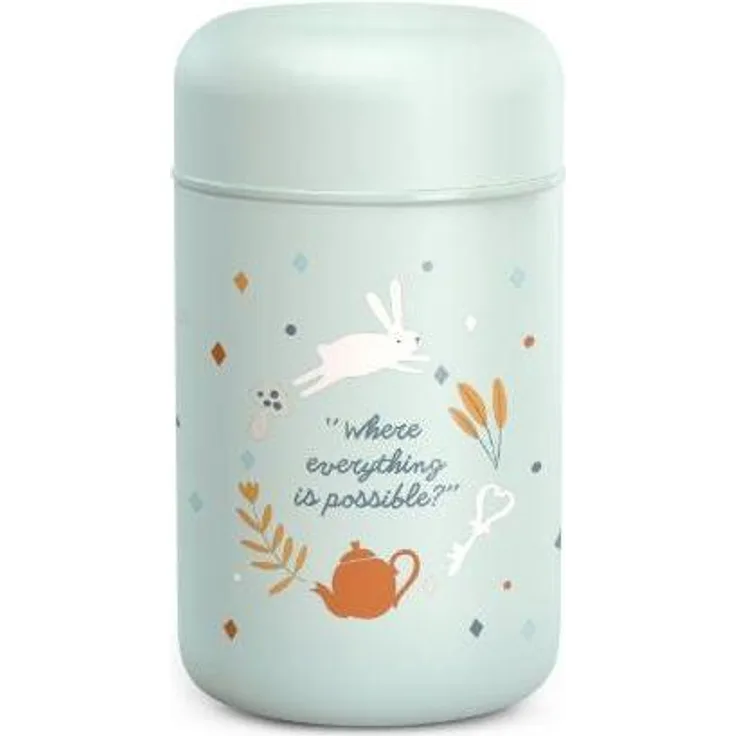 Suavinex Babynahrungsbehälter Iso 350ml Wonderland, Thermosbehälter in Blau mit Temperaturhaltung bis zu 6 Stunden