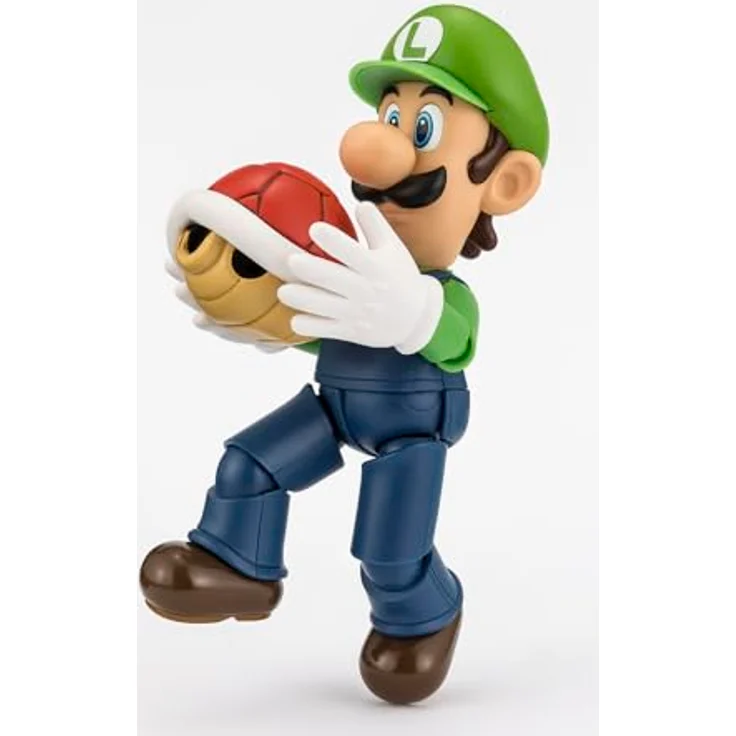 TAMASHII NATIONS Super Mario S.H. Figuarts Action Figure Luigi, 11 cm bewegliche Sammelfigur mit Zubehör und Ständer – Bild 3
