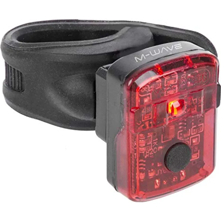 M-Wave Unisex – Erwachsene Helios K 1.1 USB Akkurücklicht, schwarz/rot