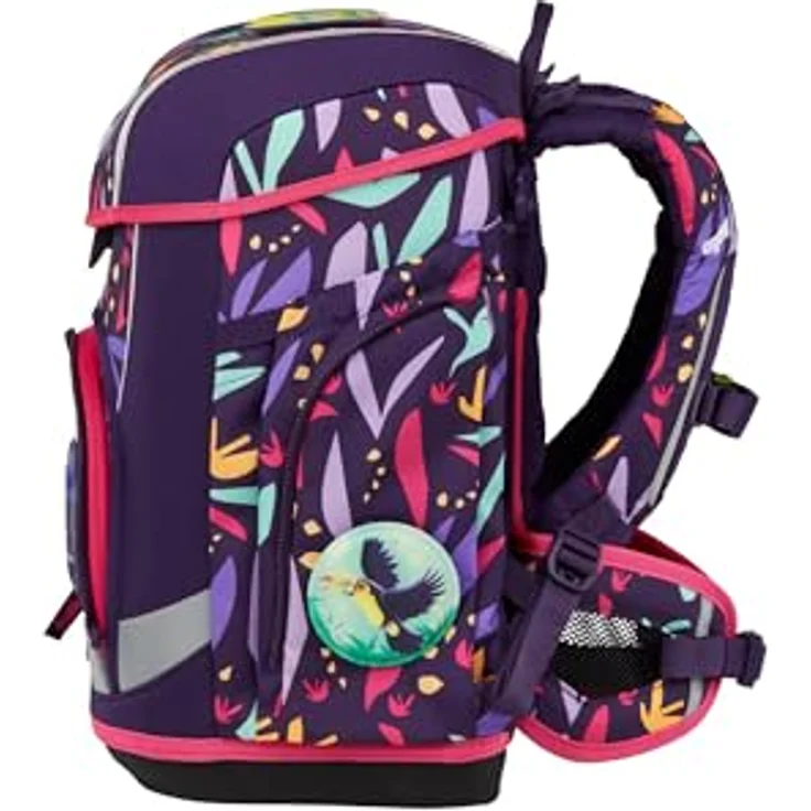 ergobag cubo Light Set, ergonomischer Schulranzen 6-teilig, extra leicht 860 g, mit Klettie-Set und Reflektoren, aus 100% recycelten PET-Flaschen – Bild 4