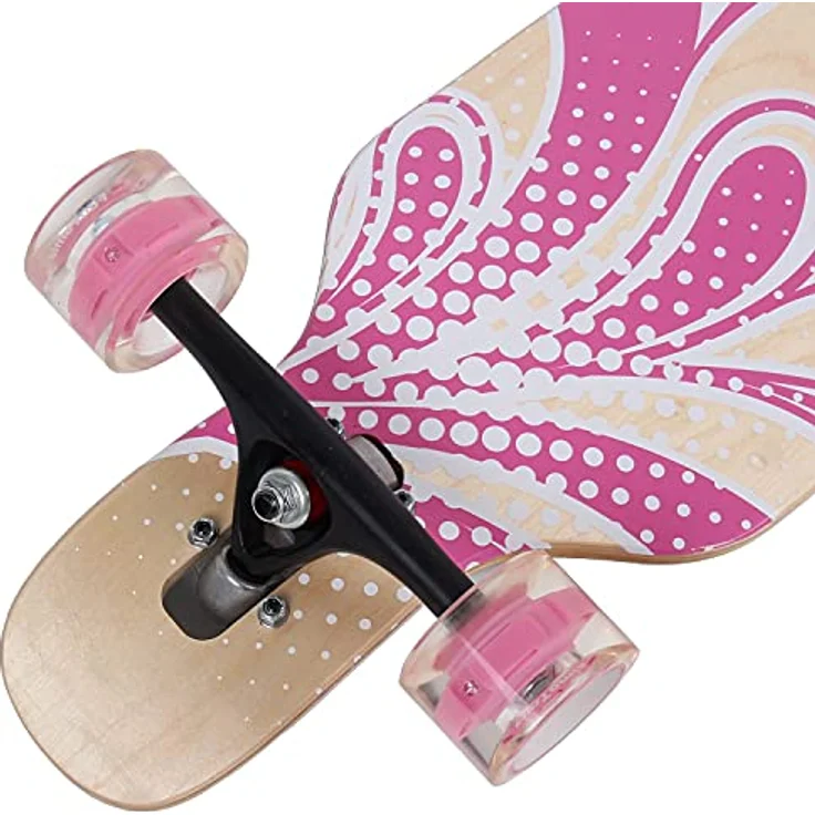 FunTomia Flex3 bis 68kg - Camber Longboard LED pink Blume - Ahornholz – Bild 5