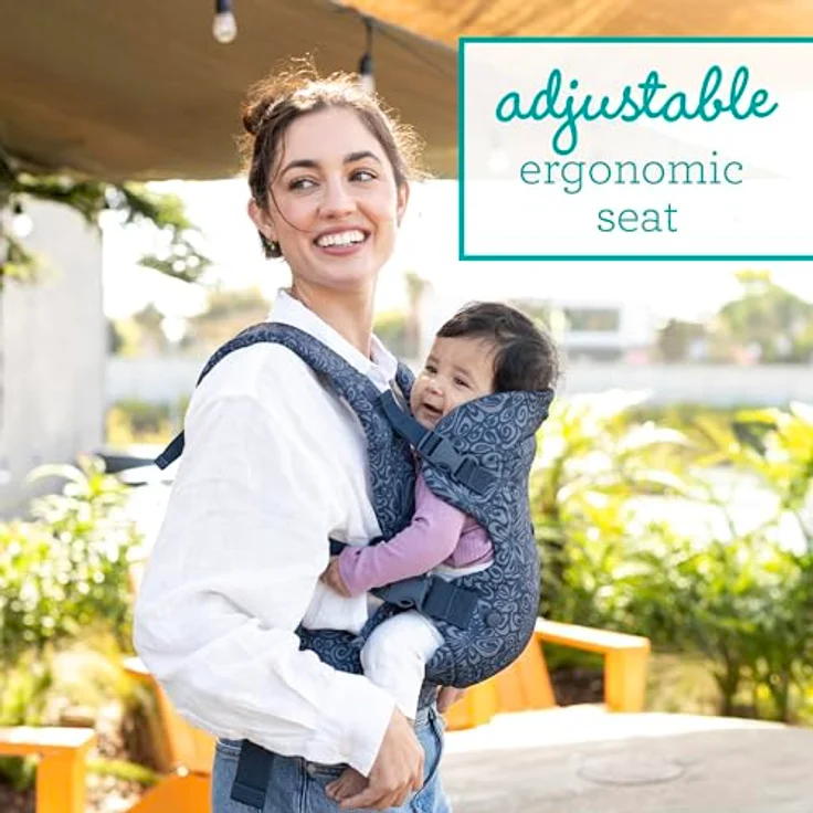 Infantino BKids Babytrage Flip Advanced - Navy Floral, 4-in-1 Trage ab Geburt (3,6 - 14,5 kg), ergonomisch und pflegeleicht – Bild 5