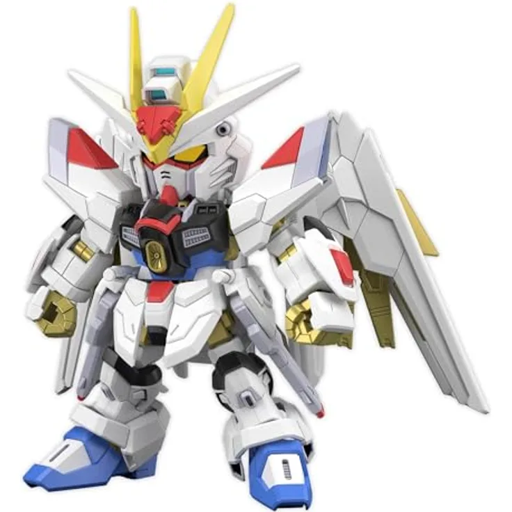 Bandai Hobby - Mobile Suit Gundam Seed Freedom - #21 Mighty Strike Freedom Gundam SDCS Modellbausatz mit goldenen Akzenten, wechselbaren Augen und Anti-Schiffsschwert