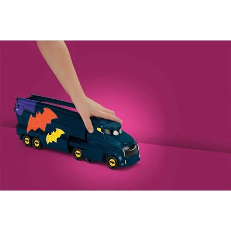 Hot Wheels Batwheels Spielzeug-Transporter mit Rampe und Die-Cast Batmobil, für 7 Fahrzeuge im Maßstab 1:55 – Bild 5