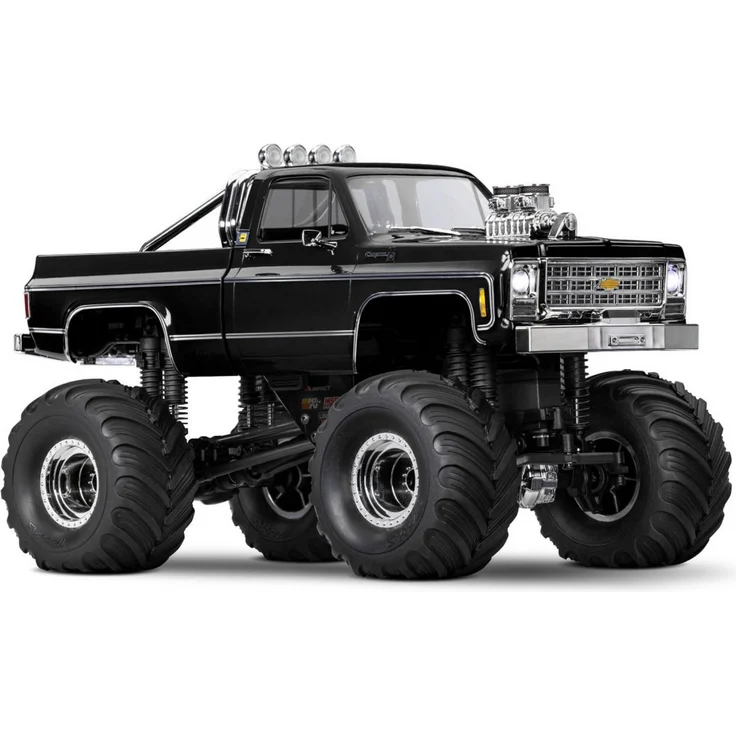 Traxxas TRX-4MT Chevy K10 Monstertruck 4x4 1:18 RTR Schwarz, Ferngesteuertes Auto mit Long Arm Lift Kit, Terra Groove-Reifen und Metallgetriebe Servo - Preisvergleich – Bild 1