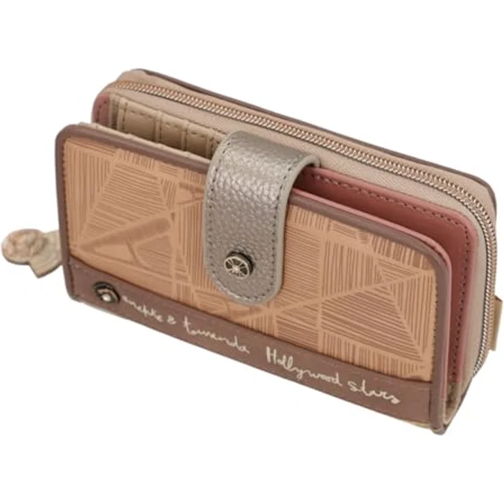 Anekke Geldbörse Hollywood Stars RFID Wallet M - Multicolor (altrosa / rosa / weiß / mauve), 2-tlg Set mit RFID-Blocker Schutz – Bild 6