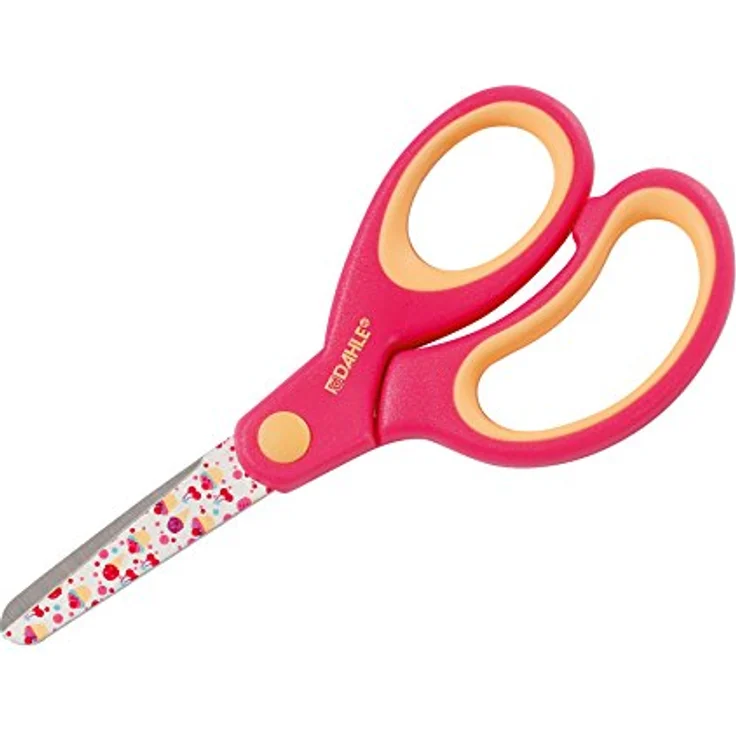 DAHLE Kinderschere KIDS 5 Zoll (13 cm), pink mit Sweets-Motiv, ergonomische Softgriffe, rostbeständiger Spezialstahl – Bild 1