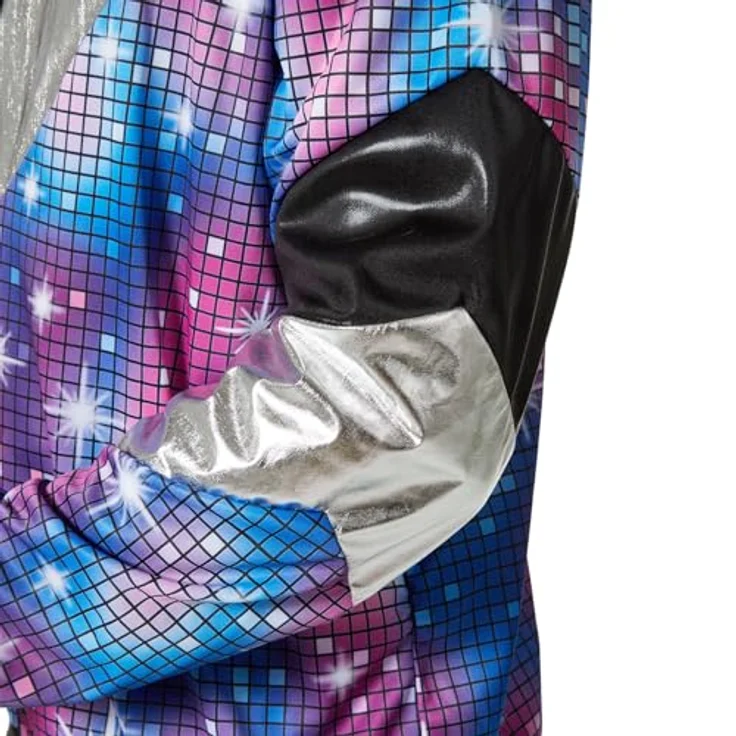 dressforfun Jogginganzug Herren, Retro-Trainingsanzug für Fasching und Karneval, glänzend, blau, Größe L – Bild 5