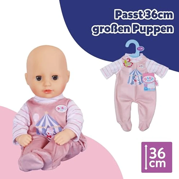 Zapf Creation BABY born Strampler Apricot, Puppenkleidung für 36 cm große Puppen – Bild 5
