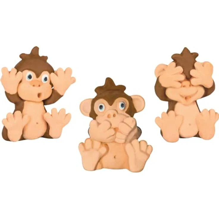 BRUNNEN Radiergummi „lustige Affen“ ca. 3,5 x 5 cm sortiert – Bild 1