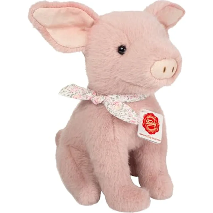 Hermann Teddy Schwein Audrey 23 cm, Kuscheltier mit recycelter Füllung, plüschig weich, geprüfte Sicherheit – Bild 2