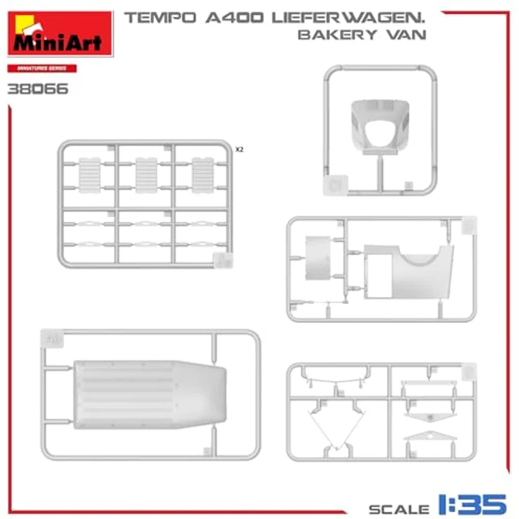Other 1:35 Tempo A400 Lieferwagen, Modellfahrzeug mit Backwaren und variablen Decals – Bild 12