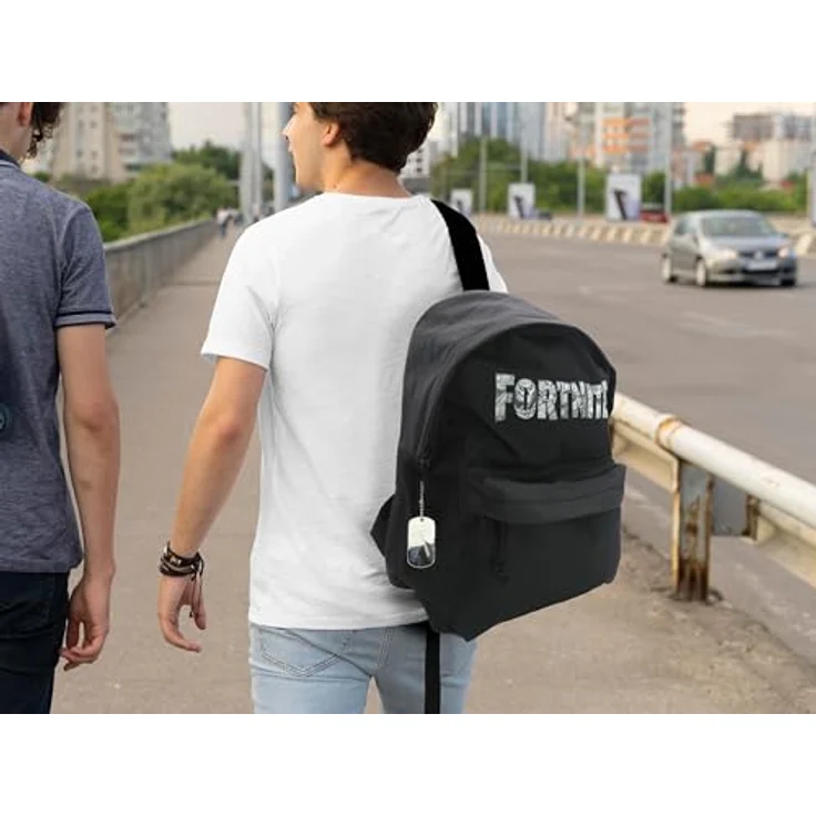 Fortnite Schulrucksack für Kinder, geräumiges Hauptfach, Fronttasche und Seitennetz, Polyester – Bild 6
