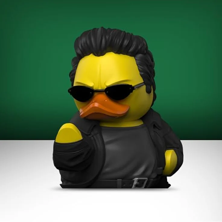 TUBBZ Erstausgabe: The Matrix - Neo als Cosplaying-Gummiente Vinylfigur, 9 cm groß, mit Badewannen-Vitrine – Bild 4