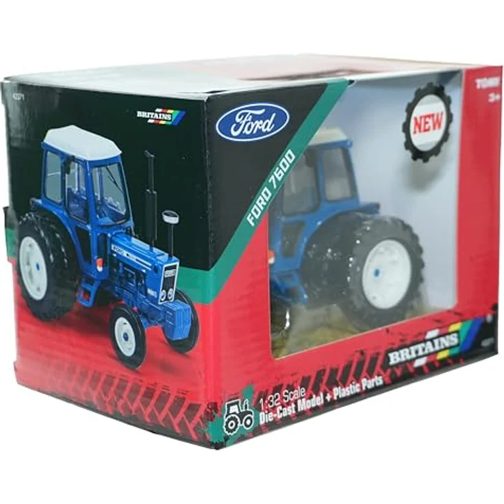 Tomy Britains Ford 7600, Diecast Spielzeugtraktor mit Doppelt Hinterrädern, 1:32 Maßstab, Metall und Kunststoff – Bild 5