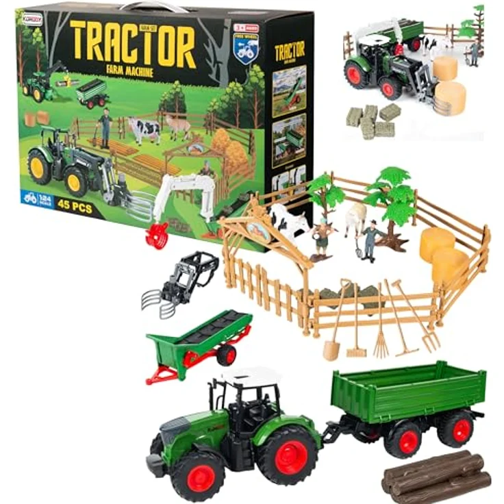 COIL Spielzeug-Traktor Tierfarm, 1:24 Modell: 3902, 45-teiliges Set, ab 3 Jahren – Bild 2