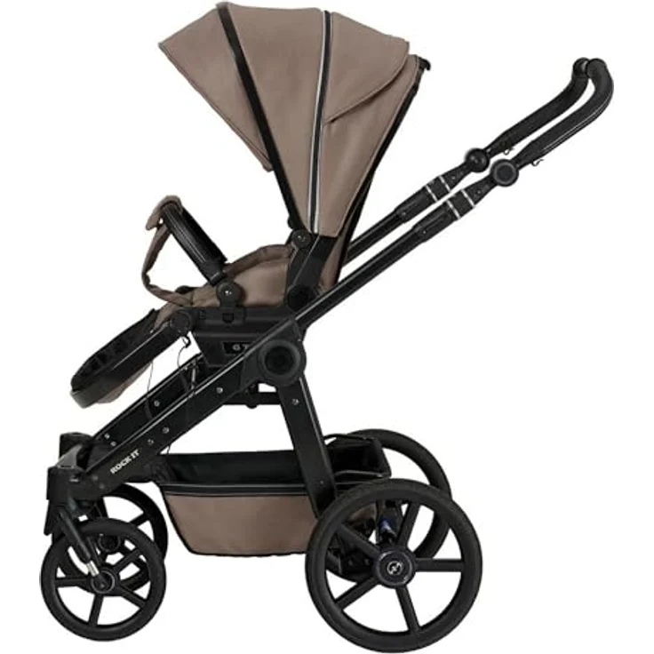 Hartan Kinderwagenset Rock IT Outdoor, Cappuccino, 3-teilig, mit Federung und 5-Punkte-Gurt, Made in Germany – Bild 9