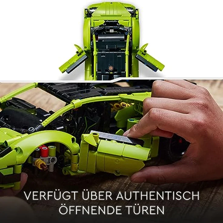 LEGO Technic Lamborghini Huracán Tecnica Spielzeugauto-Modellbausatz, Rennwagen-Bauset für Kinder, Jungen, Mädchen und Motorsport-Fans, Auto-Geschenk zum Sammeln 42161 – Bild 5