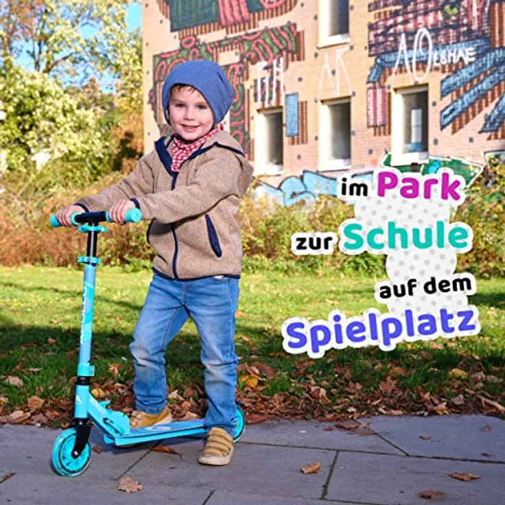 Apollo Scooter LED - Moonracer | City Scooter Kinder mit Federung | City Roller für Kinder klappbar | Tretroller Kinder ab 4 Jahre | sportlicher Cityroller | verstellbar, perfekt als Kinder Roller – Bild 8