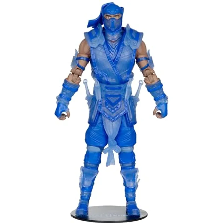 McFarlane Mortal Kombat Action Figure Glow in The Dark Edition Sub-Zero (Gold Label), 18 cm mit Zubehör und Base