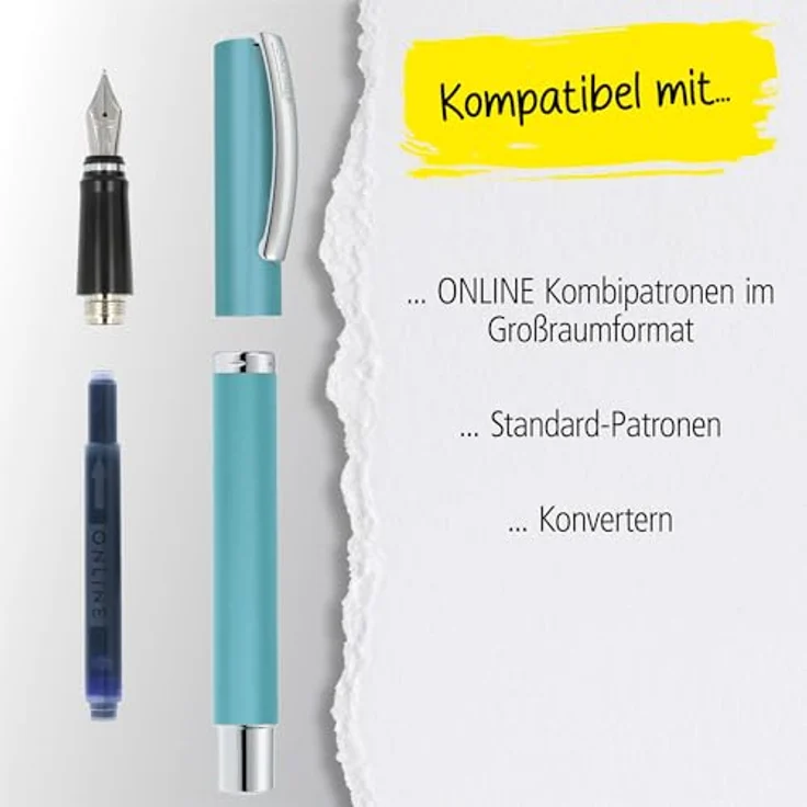Online Pen Füller Vision Füllhalter aus Aluminium, Iridium-Feder, in Geschenkbox – Bild 7