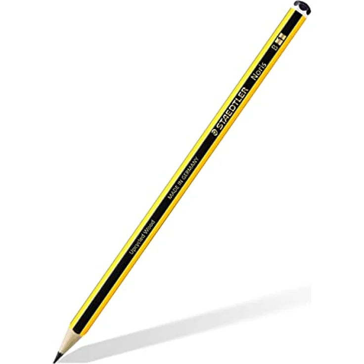 STAEDTLER Bleistift Noris 120, Made from Upcycled Wood, Härtegrad B, Rutschfeste Soft-Oberfläche, hohe Buchfestigkeit, hohe Qualität Made in Germany, Blisterkarte mit 3 Stück, 120-1BK3DA – Bild 2