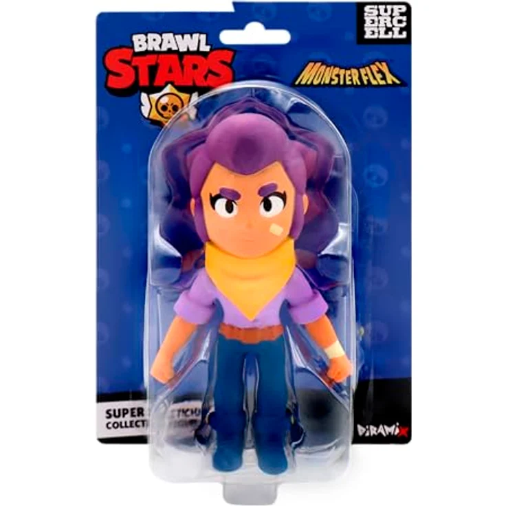 Bizak Monsterflex Brawl Stars Sammelfigur Shelly, super dehnbar und elastisch, 13 cm, für Sammler und Kinder ab 8 Jahren – Bild 2