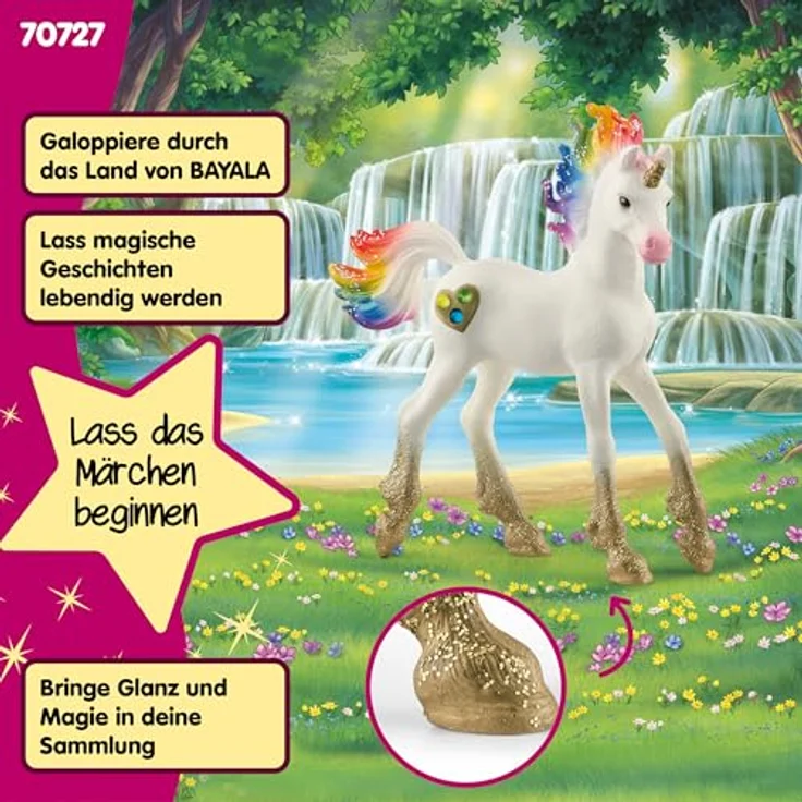 Schleich Bayala 70727 Regenbogeneinhorn, Fohlen Spielfigur – Bild 5