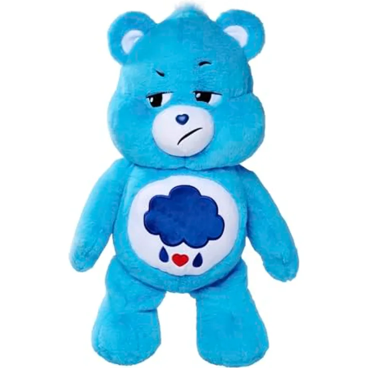 Simba 6305878023 - Glücksbärchi, Brummbärchi, 60cm, Care Bears Plüschfigur, blau