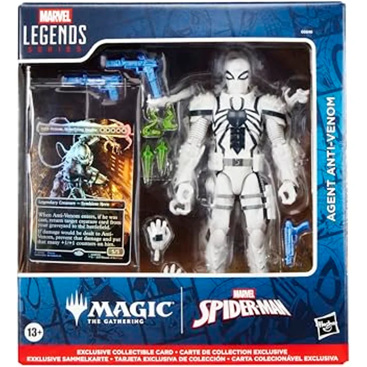 Hasbro Marvel Legends Series, Magic: The Gathering Agent Anti-Venom Action-Figur mit 14 Accessoires und exklusiver Foil Sammelkarte, 15 cm – Bild 1