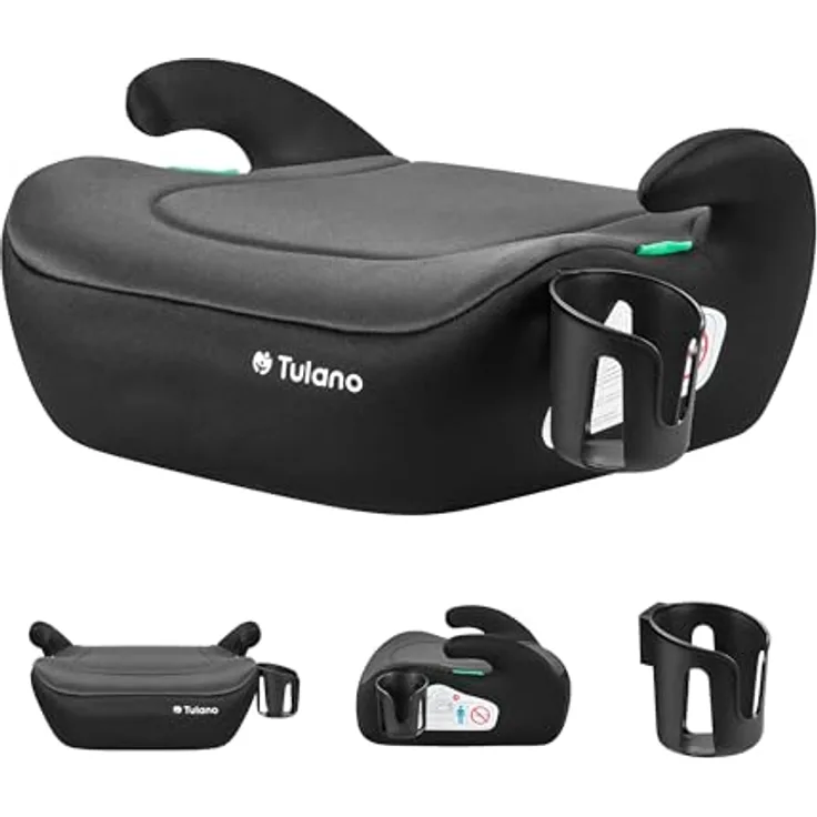 Tulano Cabby 20, Kindersitz mit ECE R129/03 i-Size-Zulassung, ergonomischer Konturierung und Ultra-Soft-Technologie, grau