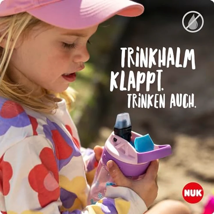 NUK By Contigo Easy Straw Cup, Auslaufsichere Trinkflasche mit Trinkhalm für Kinder ab 4 Jahren, BPA-frei, spülmaschinenfest, 420 ml, Dinosaurierdesign – Bild 4