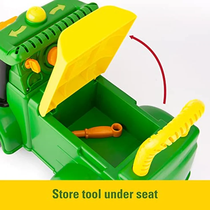 John Deere Ride On Johnny Tractor, Aufsitz-Spielzeugtraktor mit Lichtern, Soundeffekten und interaktiven Funktionen für Kinder ab 12 Monaten – Bild 3
