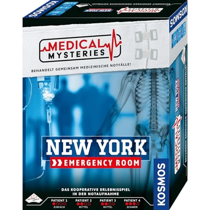 Kosmos Medical Mysteries - New York, kooperatives Rollenspiel mit medizinischem Setting, Medical Crime Files, Brettspiel ab 16 Jahre – Bild 1