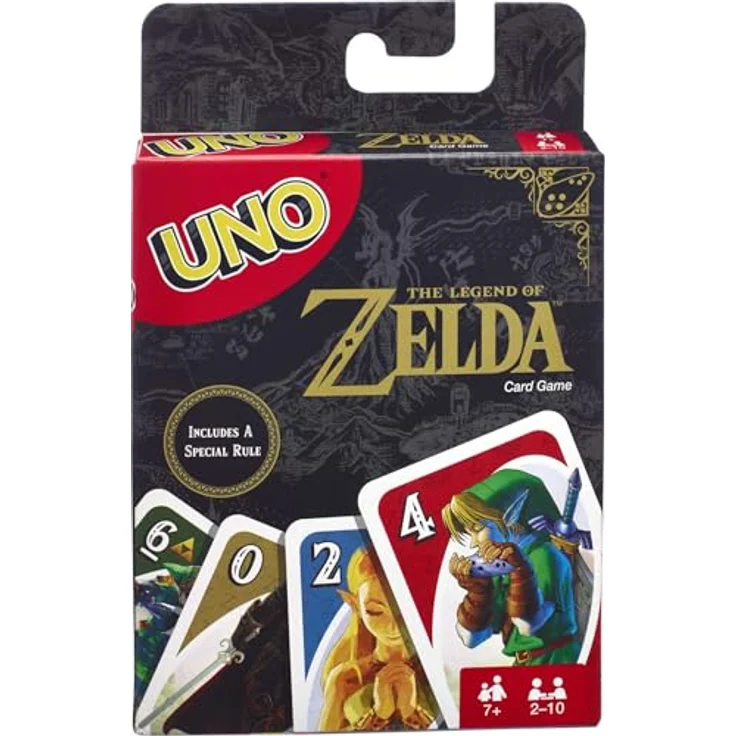 Mattel Games UNO The Legend of Zelda, Kartenspiel mit 112 Karten und Sonderregeln für Familienabende – Bild 1
