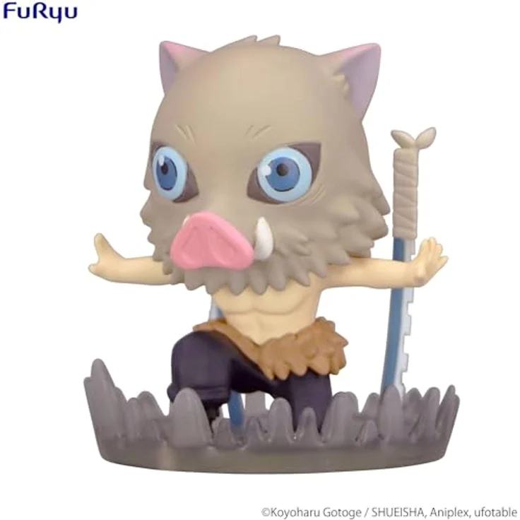 Furyu Demon Slayer: Kimetsu no Yaiba PVC Statue Hashibira Inosuke 7 cm, Detailreiche Sammelfigur in Fensterbox – Bild 2