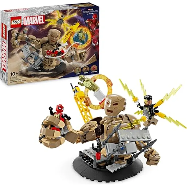 LEGO Marvel Spider-Man vs. Sandman: Showdown, Superhelden-Kampf-Spielzeug mit Figuren inkl. Lizard und Electro, Bauspielzeug für Rollenspiele, Geschenk für actionbegeisterte Jungs und Mädchen 76280