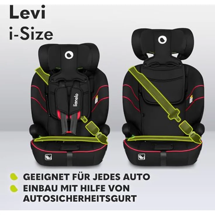 lionelo Autokindersitz LEVI I-SIZE, i-Size, universell passend, passt in alle Autos – Bild 4