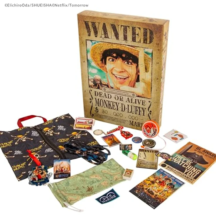 Cinereplicas One Piece Adventskalender 2025, Offiziell lizenziert mit 24 exklusiven Geschenken – Bild 4