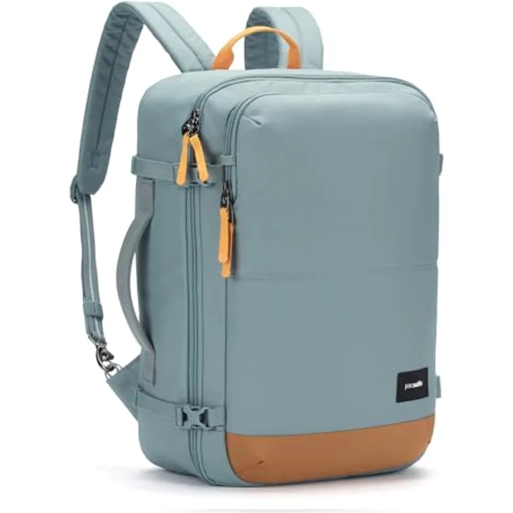 Pacsafe Trekkingrucksack GO 34L Carry-On, Diebstahlsicherer Reiserucksack aus wasserabweisendem, recyceltem Polyester, passend für Flugzeuggepäckfächer – Bild 14