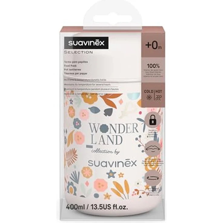 Hermès Babynahrungsbehälter Iso 350ml Wonderland, thermoisolierter Edelstahlbehälter in beige, hält Temperatur bis zu 6 Stunden – Bild 3