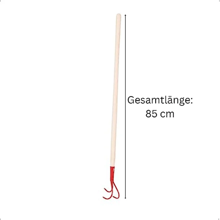 Galaflor Kindergrubber aus Metall mit 76 cm Holzstiel, 3 Zinken für einfaches Lockern und Durchlüften der Erde – Bild 5