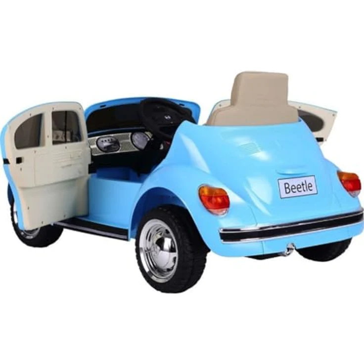 schnaeppchenmeile-online Kinder Elektroauto Volkswagen Käfer Oldtimer, 12 Volt, zwei Motoren, Soft Start, Musikmodul, 1-Sitzer für Kinder bis 5 Jahre – Bild 3