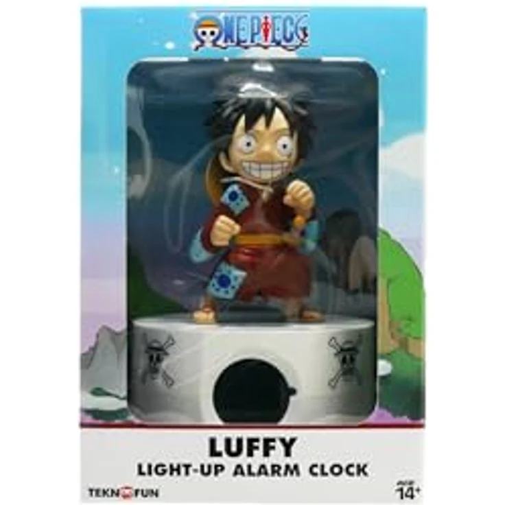 Teknofun One Piece Wecker Ruffy, 18 cm mit Leuchtfunktion, digitales Display und programmierbarem Alarm – Bild 7
