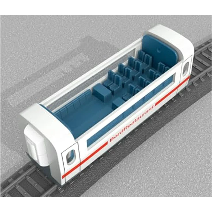 Märklin Spielzeug-Eisenbahn H0 ICE Bord Restaurant 44124, Speisewagen mit abnehmbarem transparentem Dach und Inneneinrichtung, 11,2 cm lang – Bild 3