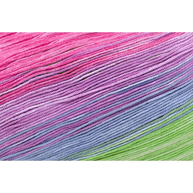 Gründl 4921-04 Cotton Quick Batik Garn, orange-grün-blau-violett, 1 x 100 g – Bild 2
