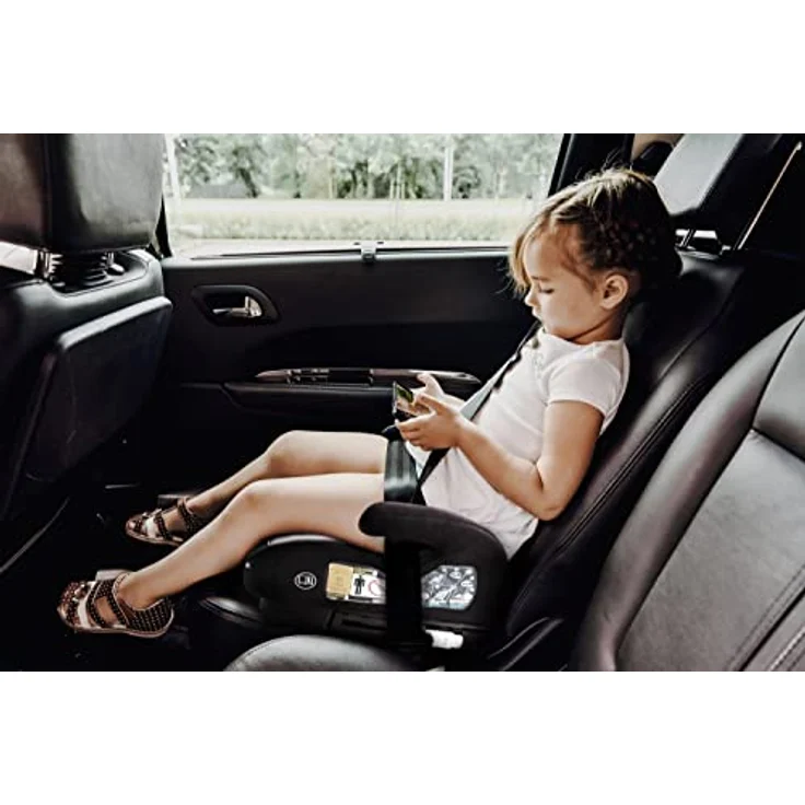 BabyGo Kindersitzerhöhung Bursa IV Isofix 126-150 cm, vorwärts gerichtet, atmungsaktives Material, Memory-Foam-Funktion, schwarz – Bild 5