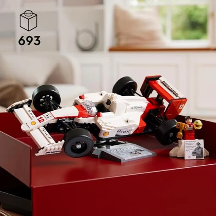 LEGO Icons McLaren MP4/4 & Ayrton Senna Modellauto Set, F1 Rennwagen Bausatz für Erwachsene, mit funktionierender Lenkung und detailgetreuem V6-Turbomotor, Sammlerstück, Geschenk-Idee zum Geburtstag, 10330 - Preisvergleich – Bild 2